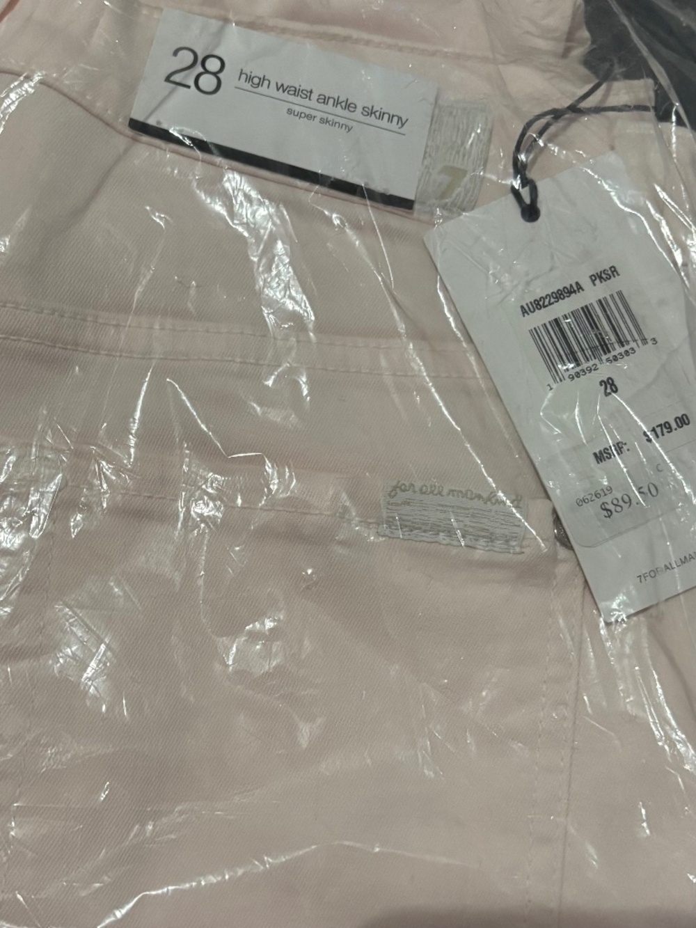 7 for All Mankind Size 28 Pink - NWT